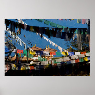 Poster Prayer flags and chortens