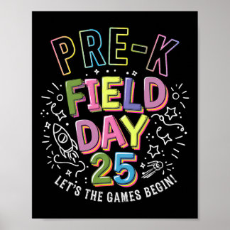 Poster Pré-k Field Day 2025 Laisser Les Jeux Commencer Le