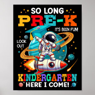 Poster Pré-k Graduation Funny Préscolaire Graduate Boys G