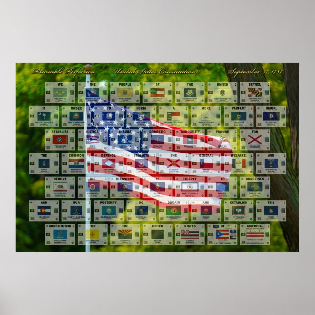 Poster Préambule Perfection - Constitution américaine (Devant)