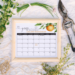 Poster Prédictions Baby shower Cutie Oranges