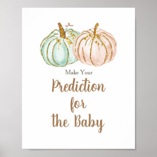 Poster Prédictions du Citrouille de la menthe et de la pê