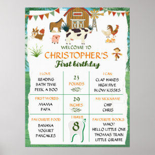 Poster Premier anniversaire de la ferme