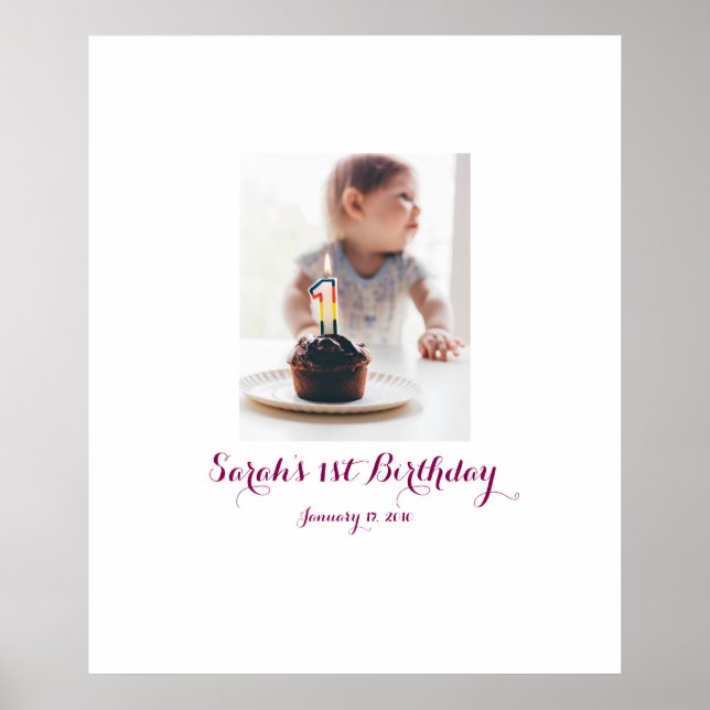 Poster Premier anniversaire de naissance 1S'identifier Co (Devant)