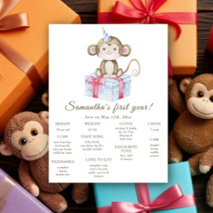 Poster Premier anniversaire de Petit Singe étape importan