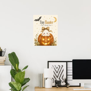 Poster Premier bébé de saison effrayante Halloween aquare