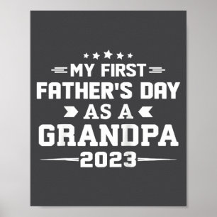 Poster Premier Grand-Père 2023 Nouveau Grand-Père Pères D
