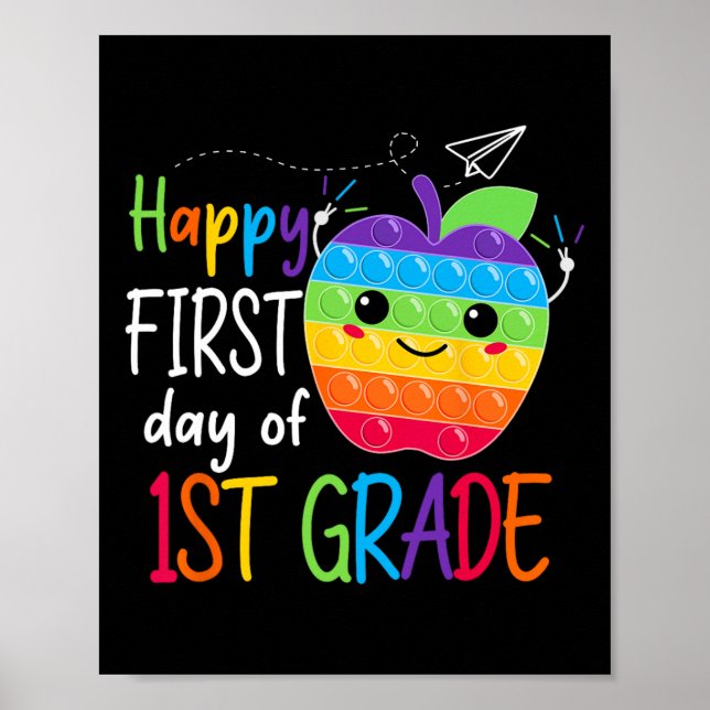 Poster Premier jour de 1ère année Enseignante Filles Garç (Devant)