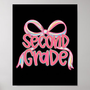 Poster Premier jour de deuxième année Bundle floral pour