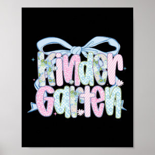 Poster Premier jour de maternelle floral pour enseignant