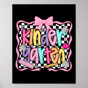 Poster Premier jour de maternelle floral pour l'enseignan