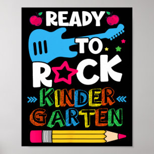 Poster Premier Jour De Maternelle Prêt À Rock Kindergart