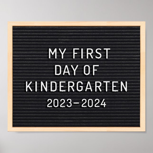 Poster Premier jour de maternelle signe Premier jour d'éc (Devant)