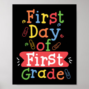 Poster Premier Jour De Première Année Bonjour Enseignant