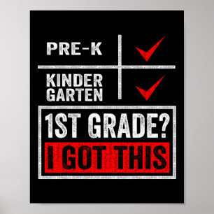 Poster Premier Jour De Première Année Garçons Filles Reto