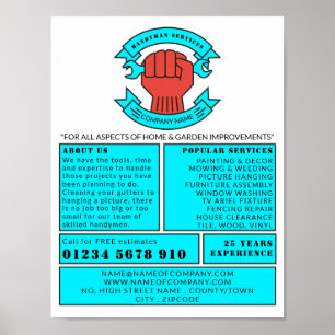 Poster Premier logo, Handyman Publicité
