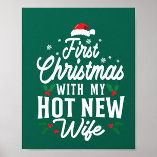 Poster Premier Noël Avec Mon Hot Nouvelle Femme Fantastiq