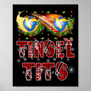 Poster Premier Noël Comme Un Momma Tinsel Volleyball Mama