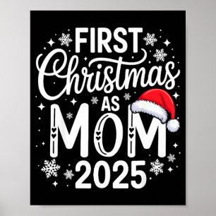 Poster Premier Noël en tant que maman 2025 Famille assort