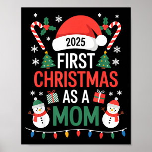Poster Premier Noël en tant que maman 2025 Famille tenue