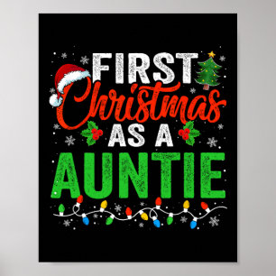 Poster Premier Noël En Tant Que Tante Xmas Lights Family