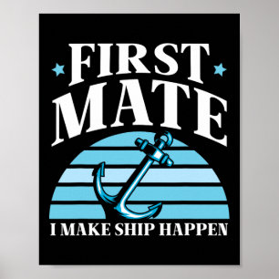 Poster Premier Officier Je Fais Arriver Le Bateau Yacht M