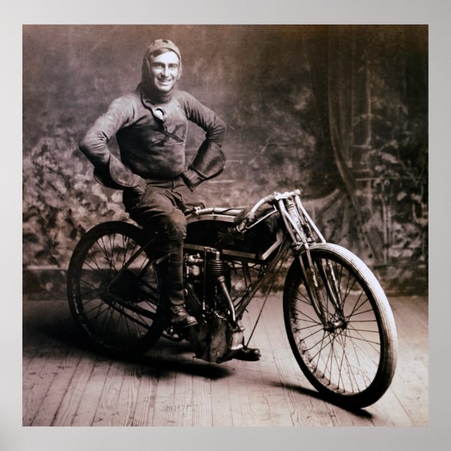 POSTER PREMIER PIONNIER MOTO RAY WEISHAAR 1914 (Devant)