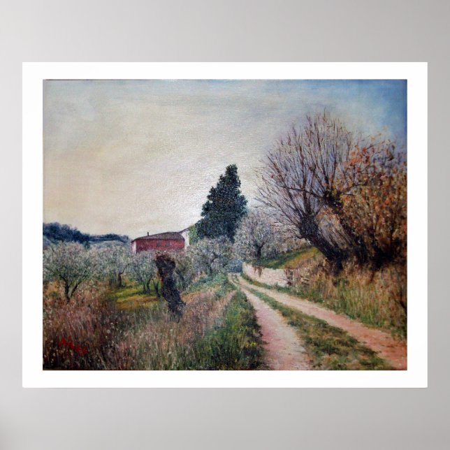 Poster PREMIER PRINTEMPS EN GOUVERNALAIS / Paysage Toscan (Devant)