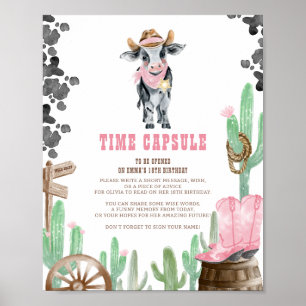 Poster Premier Rodéo Bébé Far West Signe de la capsule te