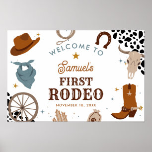 Poster Premier Rodéo Western Boy Premier anniversaire Bie