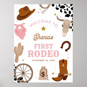 Poster Premier Rodéo Western Girl Premier anniversaire Bi