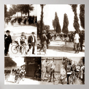Poster Premier Tour de France 1903 Début à Fin Collage