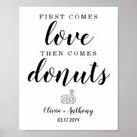 Premier vient Amour Donuts Mariage Treat Favor Sig