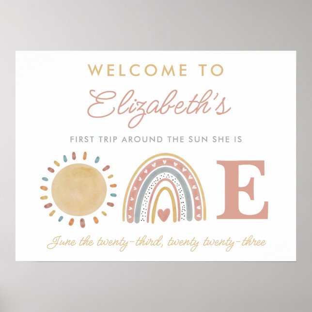 Poster Premier voyage autour du soleil 1er anniversaire B (Devant)