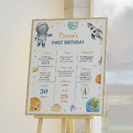 Poster Premier Voyage Autour Du Soleil Anniversaire