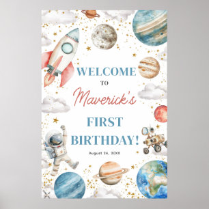 Poster Premier voyage autour du soleil Anniversaire 24x36