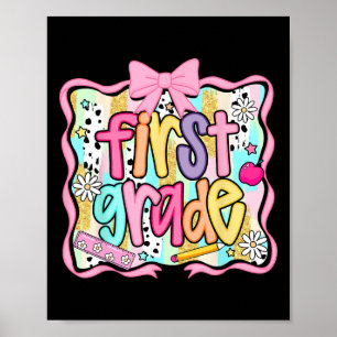 Poster Première Année De Retour À L'École Coquette Pink B