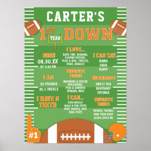 Poster Première année Down Orange Football 1er Anniversai