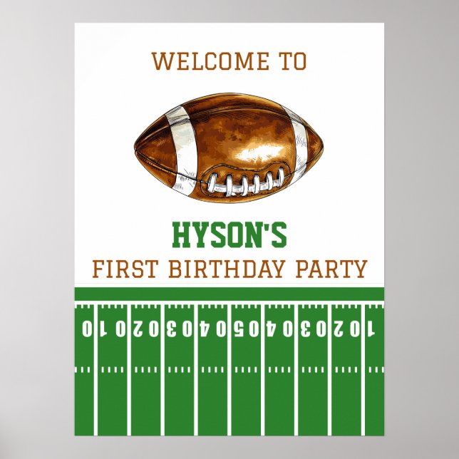 Poster Première année | Football 1er anniversaire (Devant)