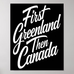 Poster Première carte du Groenland par rapport au Canada 