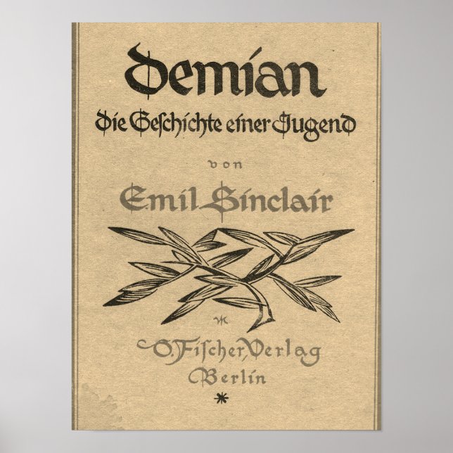 Poster Première édition couverture de Demian (1919) (Devant)
