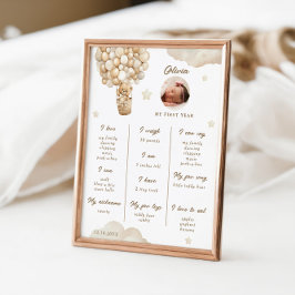 Poster Première étape de l'infographie de l'ours en peluc