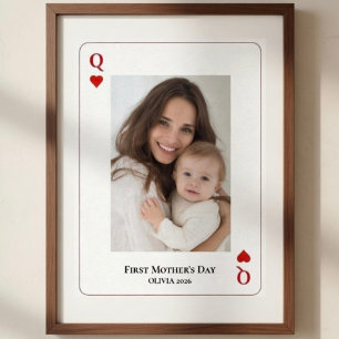 Poster Première Fête des Mères Photo Personnalisée