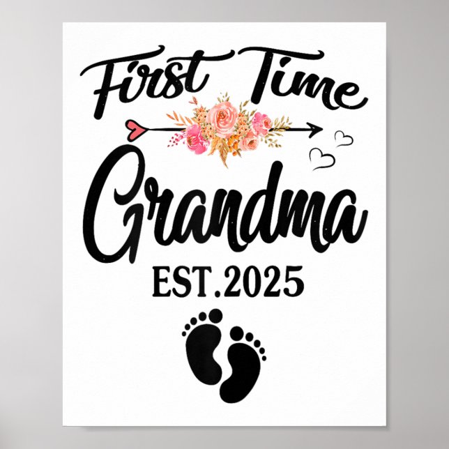 Poster Première fois grand-mère 2025 Fête des mères promu (Devant)