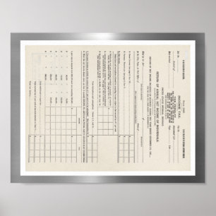 Poster Première forme 1040 d'impôt sur le revenu de