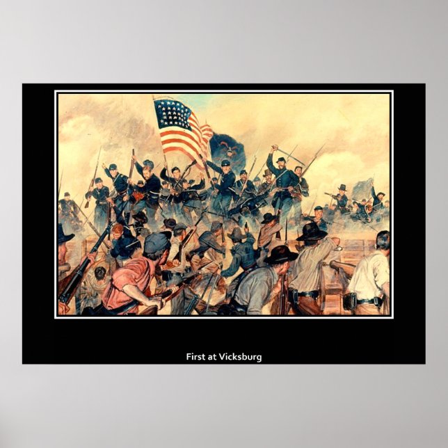 Poster Première guerre civile américaine à Vicksburg (Devant)