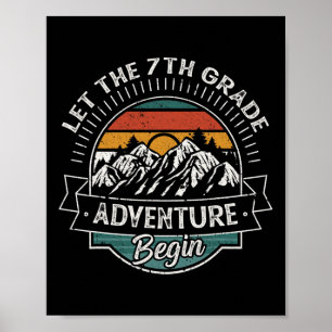 Poster Première journée amusante à l'école, que l'aventur