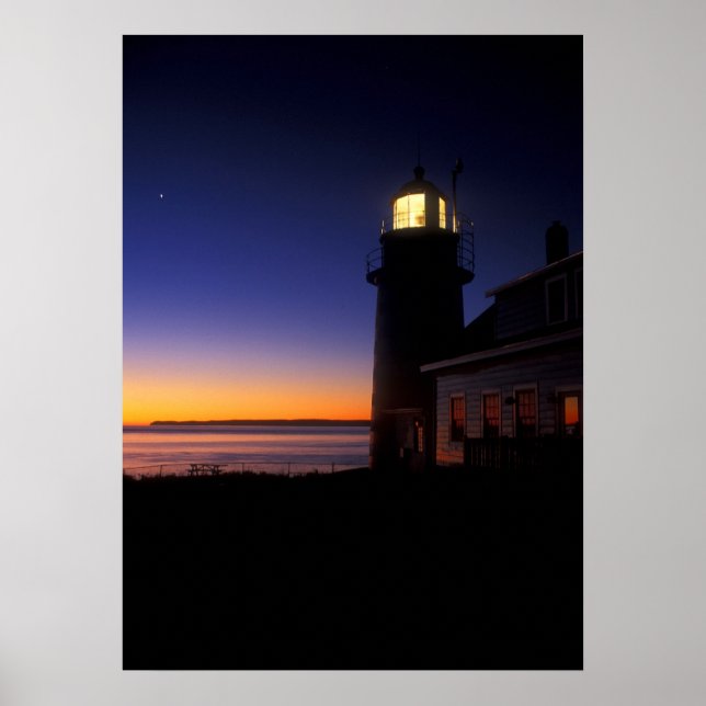 Poster Première lumière sur Quoddy Head Lighthouse (Devant)
