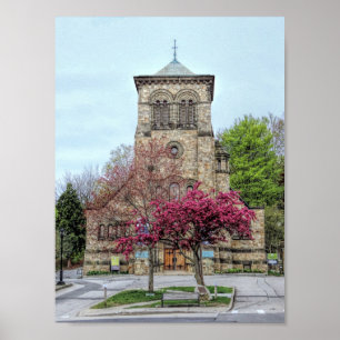Poster Première paroisse Plymouth au printemps