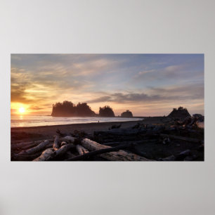 Poster Première plage à la poussée Washington de La